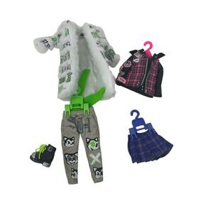 Lot Of Rainbow High Shadow High Doll Clothes Coat Skirt‎ Pants Rock Band